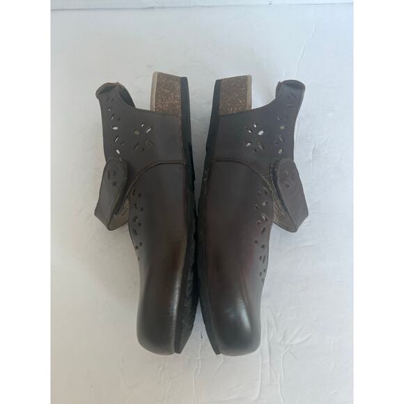 Aetrex Cheryl Brown Leather Slingback Mary-Jane Comfort Arch Support Clogs 8.5 - Picture 6 of 12